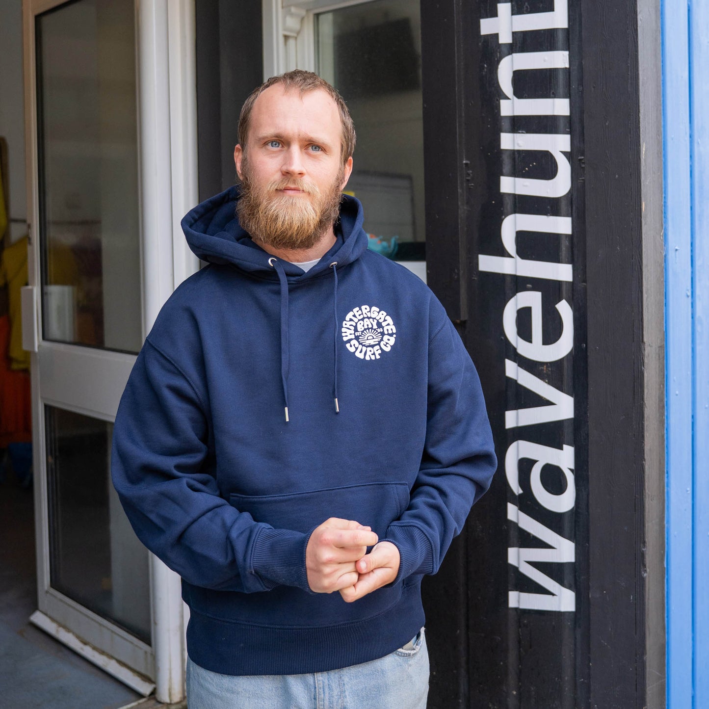 RETRO | HEAVY WEIGHT HOODIE - HEATHER NAVY