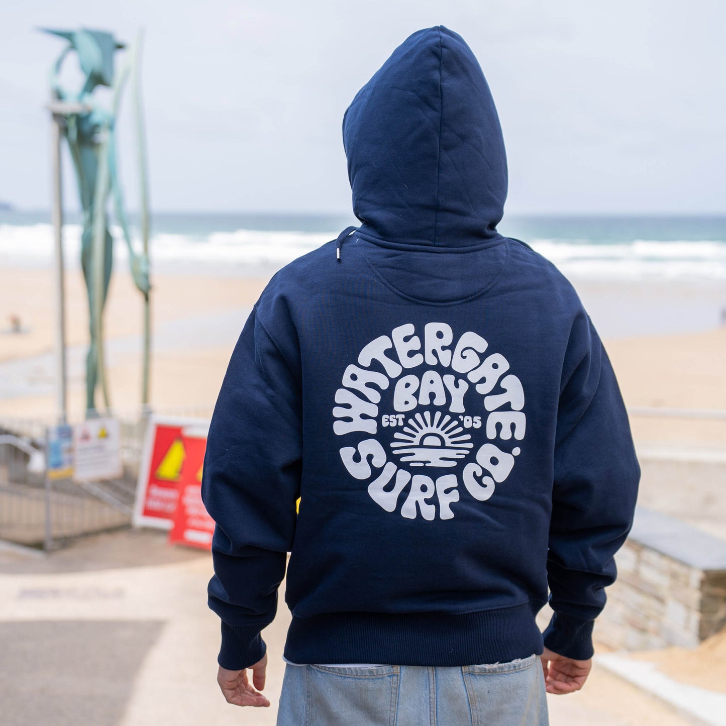 RETRO | HEAVY WEIGHT HOODIE - HEATHER NAVY