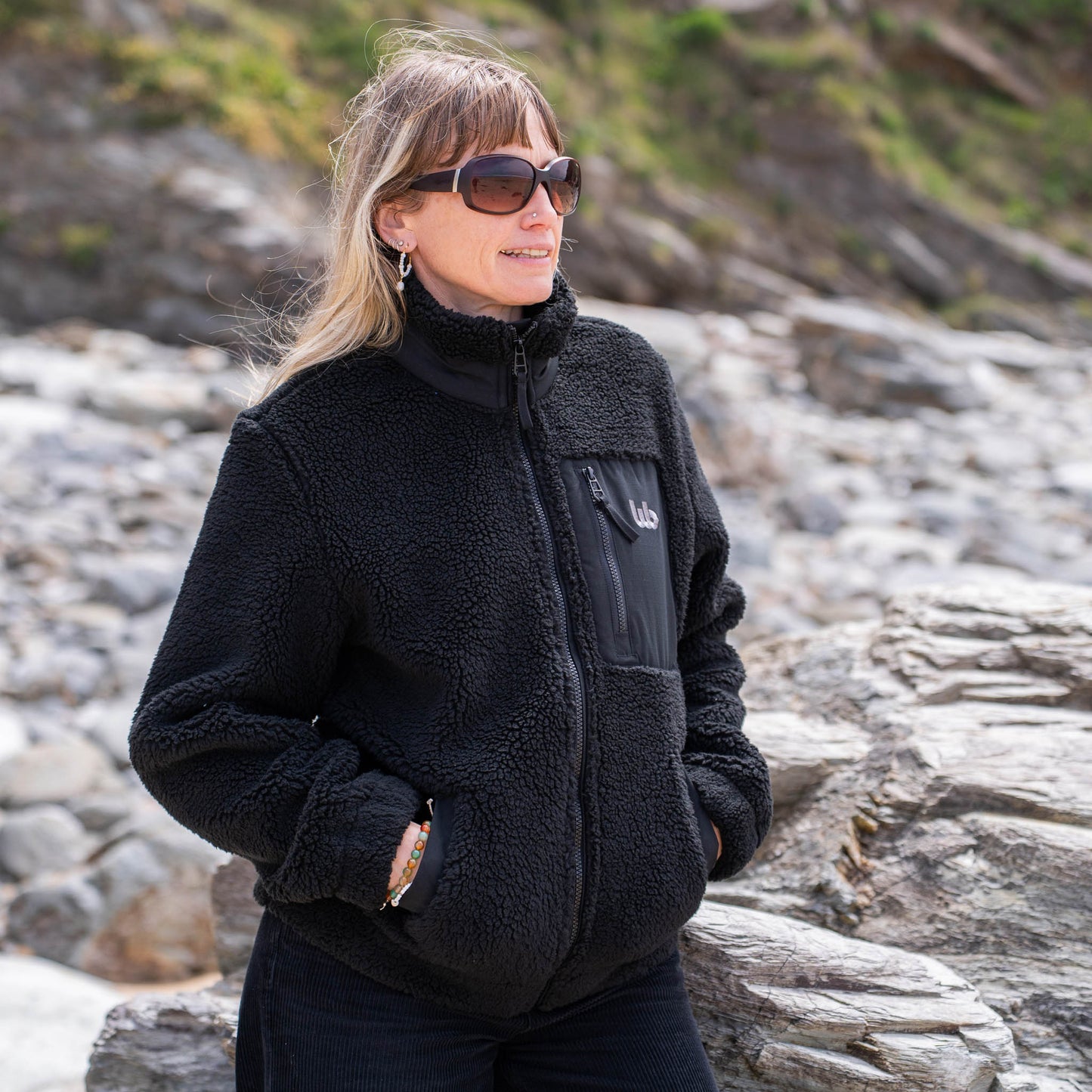 SHERPA FLEECE JACKET | BLACK