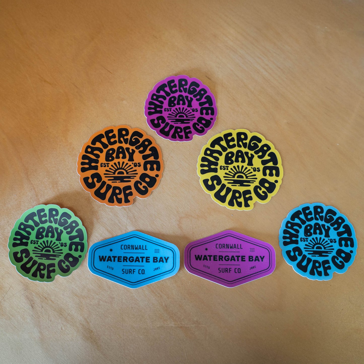 WATERGATE RETRO STICKER (7 PACK - assorted)
