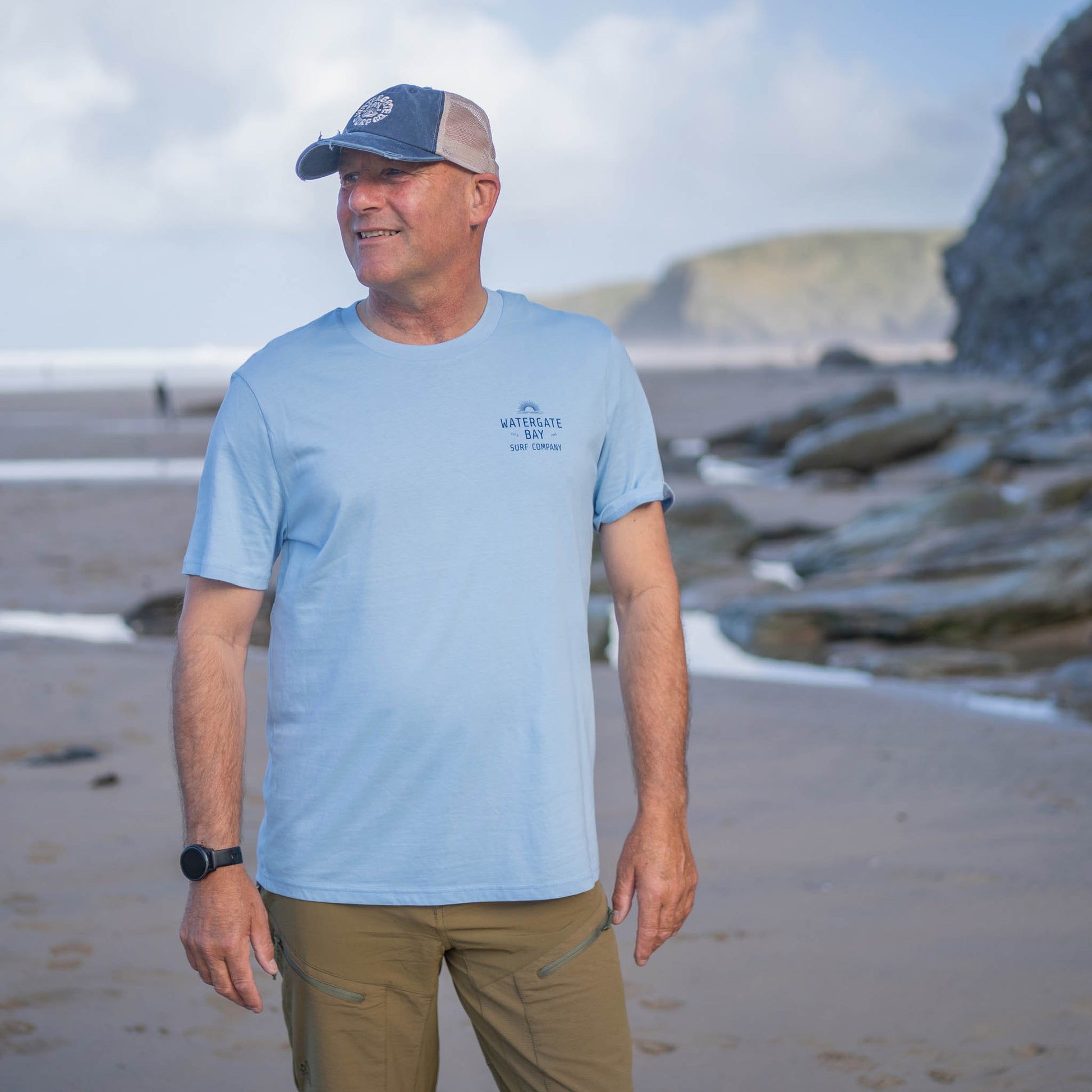 SEA AIR | T-SHIRT - SOUL BLUE -  - Watergate Bay Surf Company.