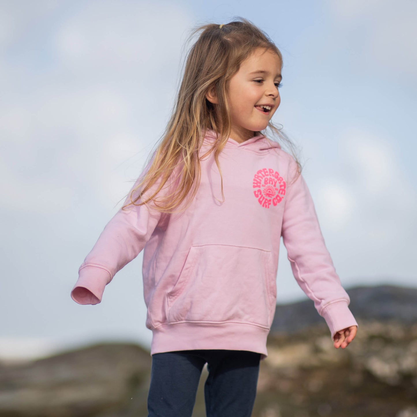 RETRO | KIDS HOODIE - COTTON PINK -  - Watergate Bay Surf Company.