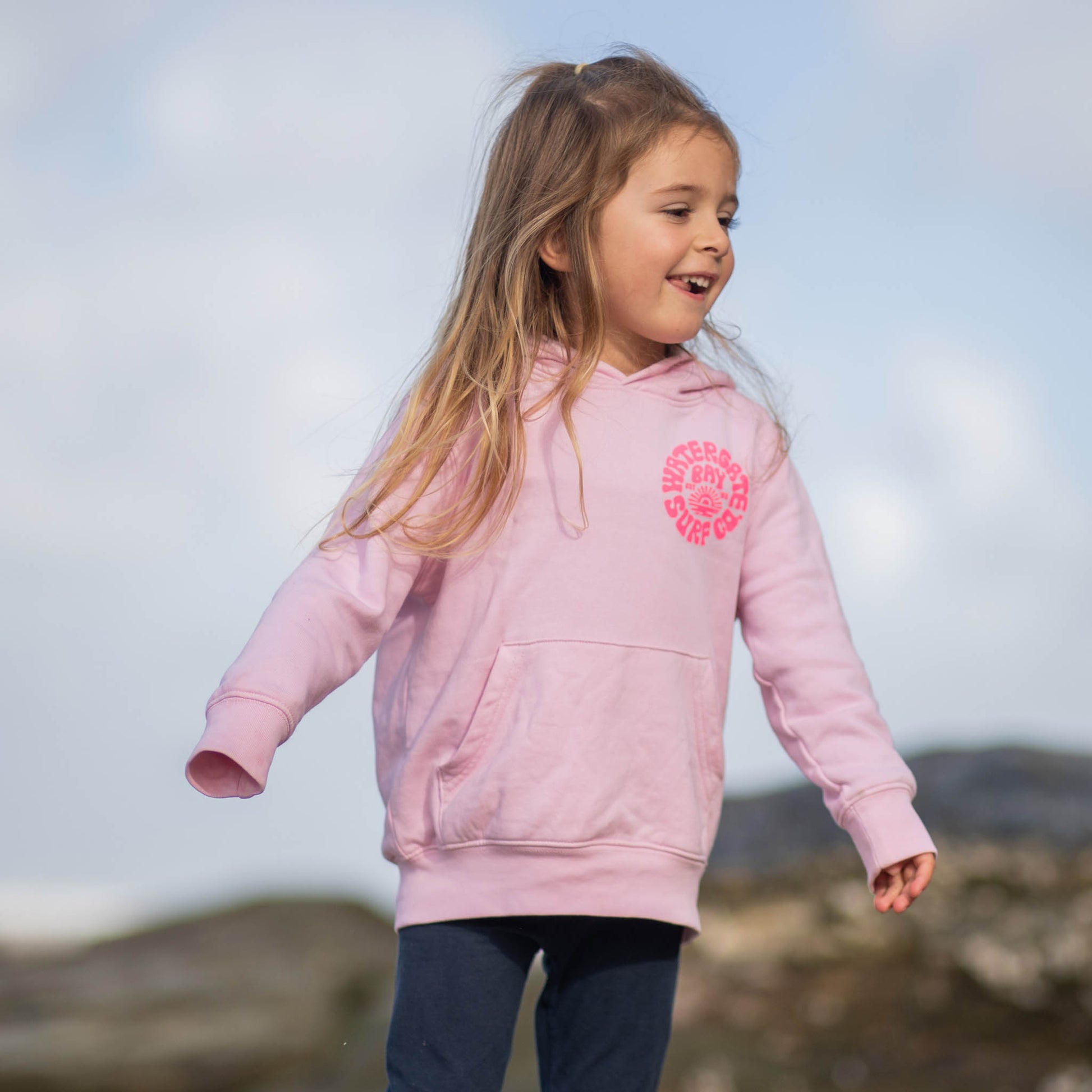 RETRO | KIDS HOODIE - COTTON PINK -  - Watergate Bay Surf Company.