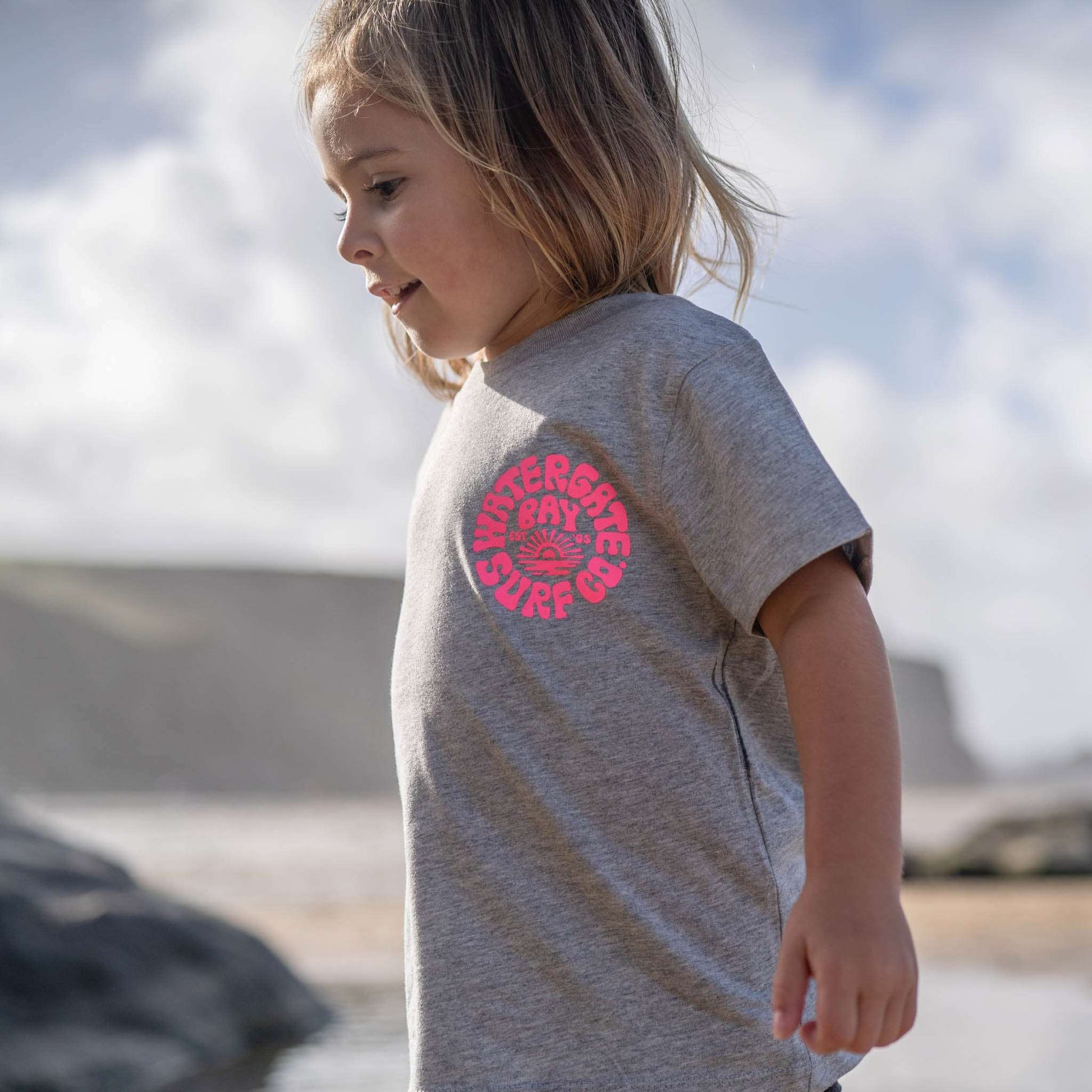 RETRO | KIDS T-SHIRT - HEATHER GREY