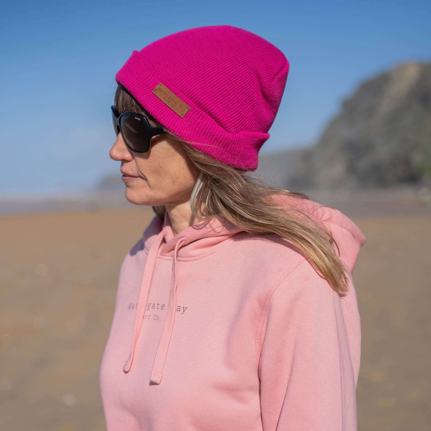 TEXT | KIDS FISHERMANS BEANIE - FUSHIA