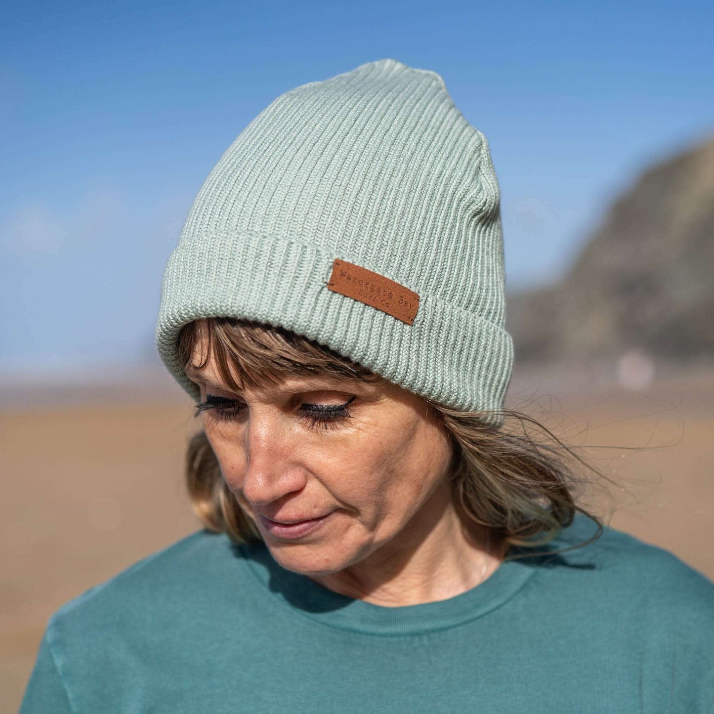 TEXT | FISHERMANS BEANIE - ALOE