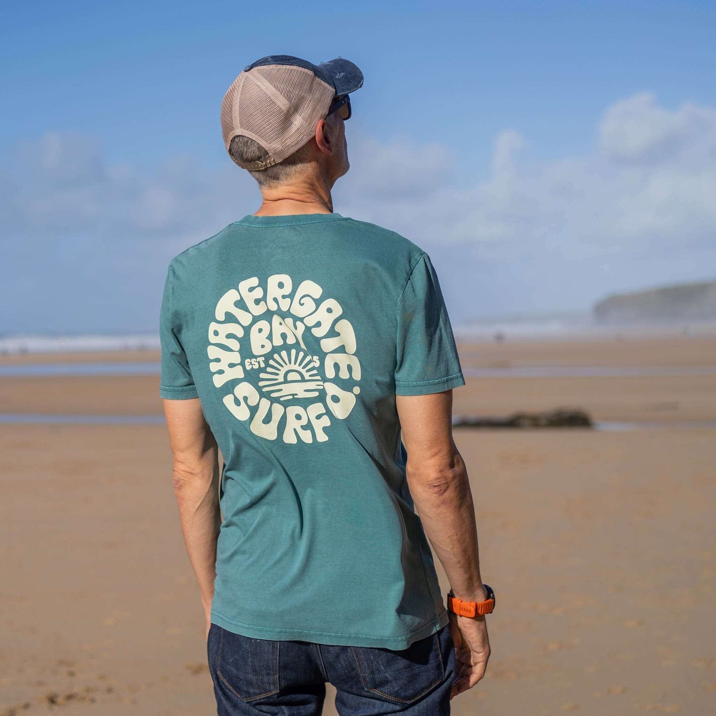 RETRO | MENS T-SHIRT - HYDRO GREEN