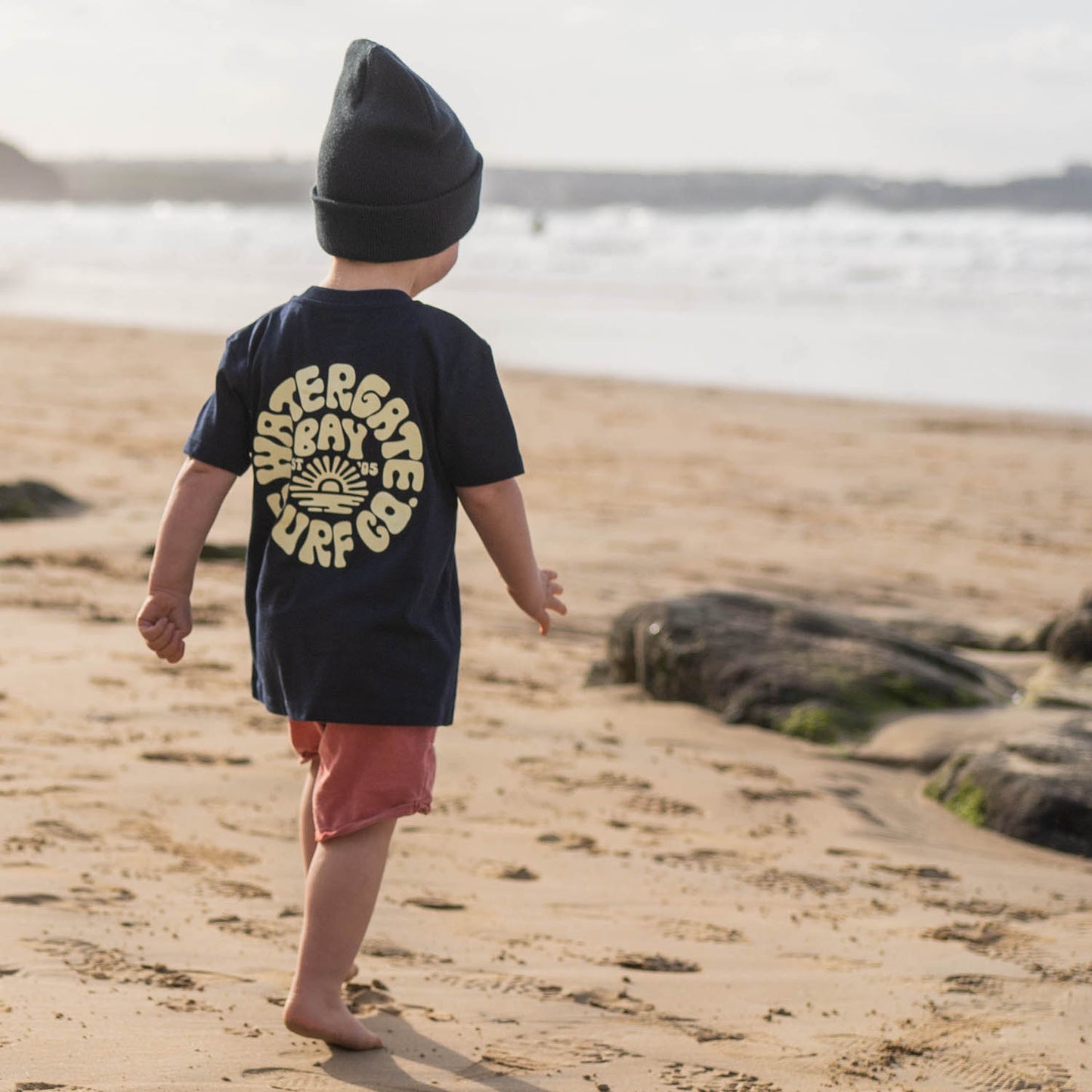 RETRO | KIDS T-SHIRT - NAVY -  - Watergate Bay Surf Company.