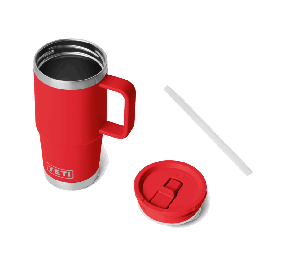 YETI RAMBLER TRAVEL STRAW MUG 20oz RESCUE RED