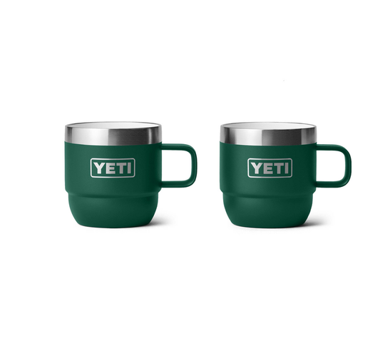 YETI ESPRESSO MUG 2pk 6oz BLACK FOREST GREEN