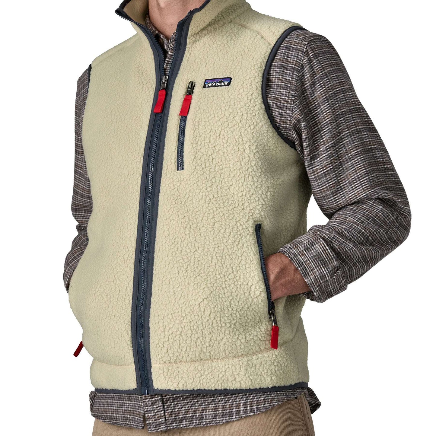 PATAGONIA MEN'S RETRO PILE VEST PELICAN/SMOULDER