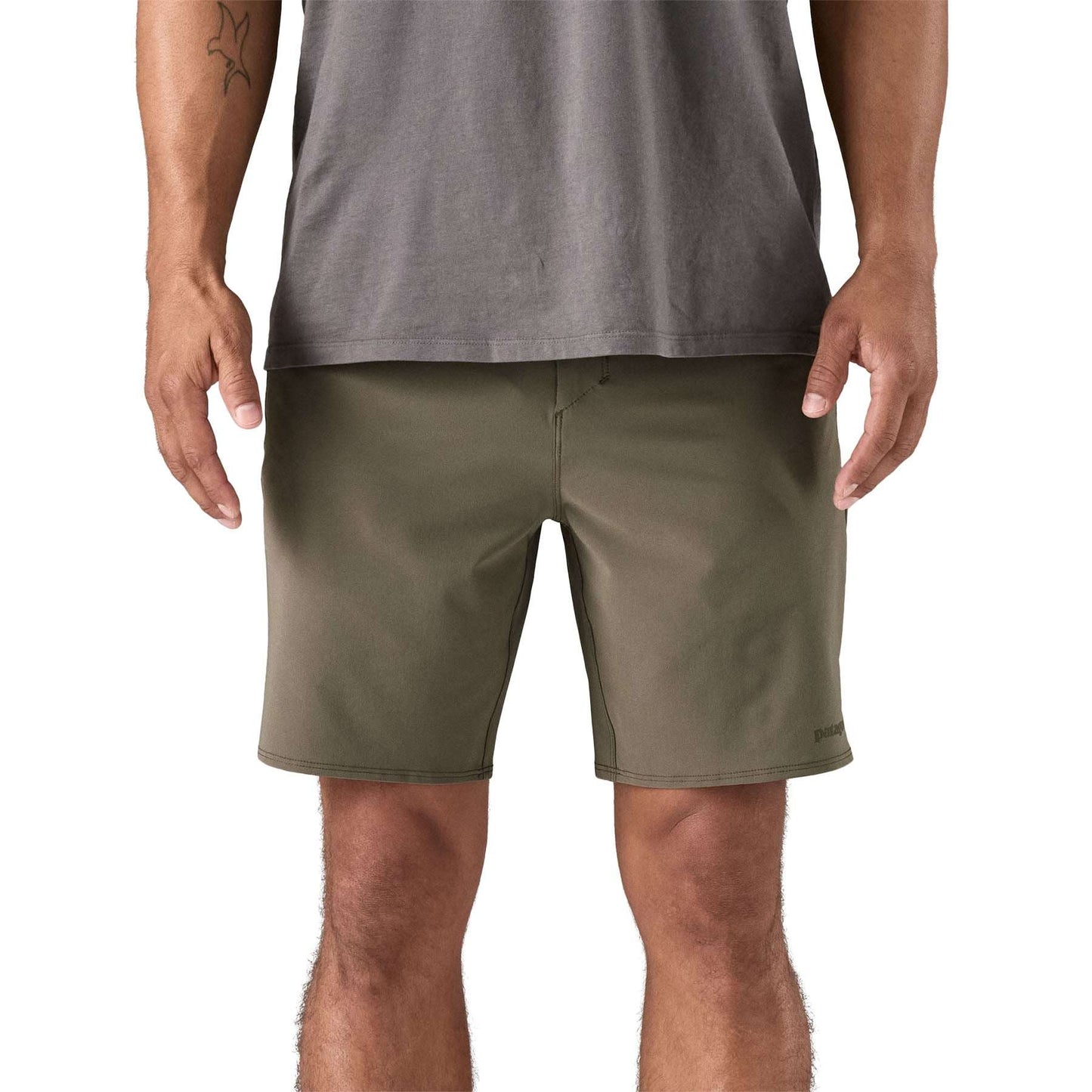 PATAGONIA MEN'S HYDROPEAK HYBRID WALKSHORTS BASIN GREEN