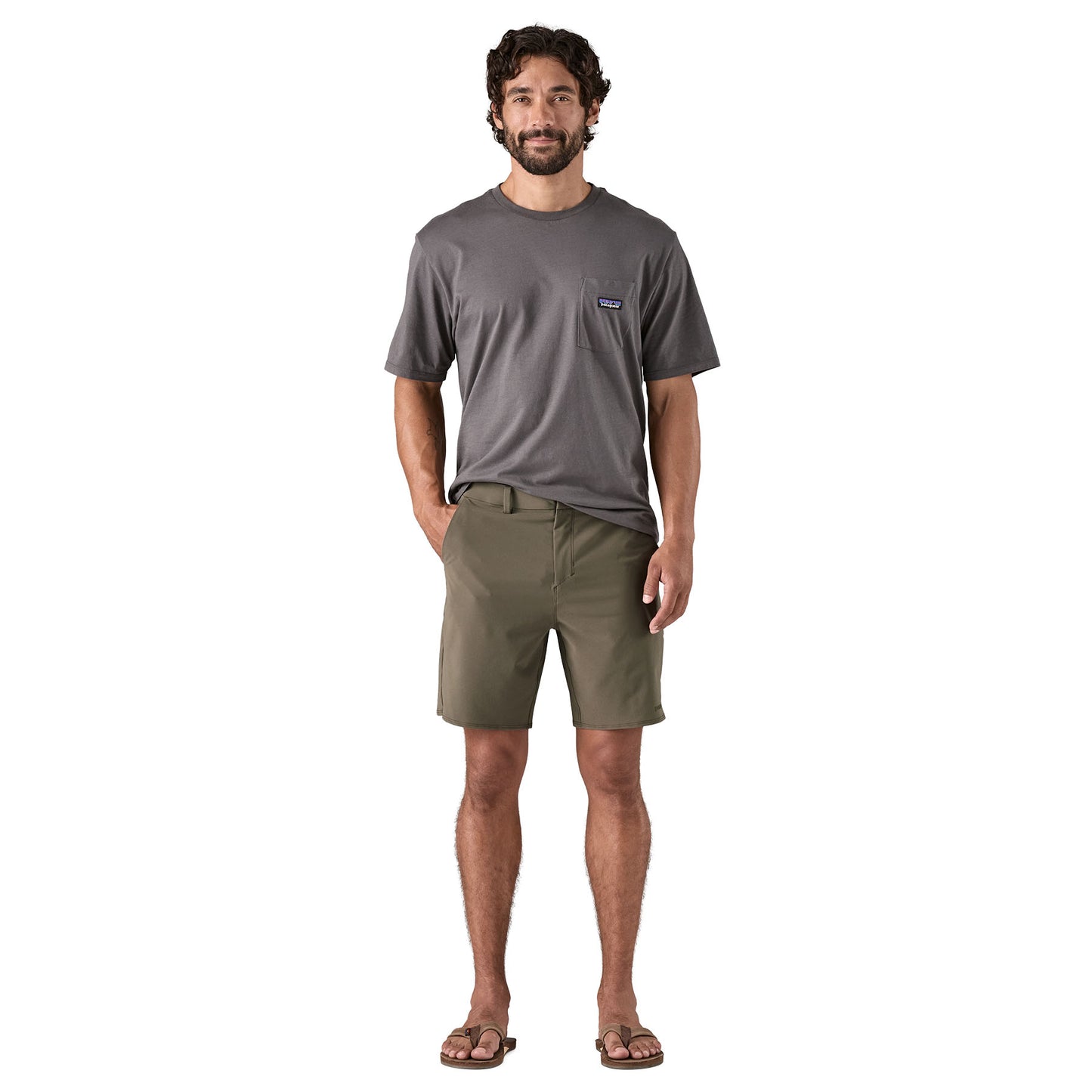 PATAGONIA MEN'S HYDROPEAK HYBRID WALKSHORTS BASIN GREEN