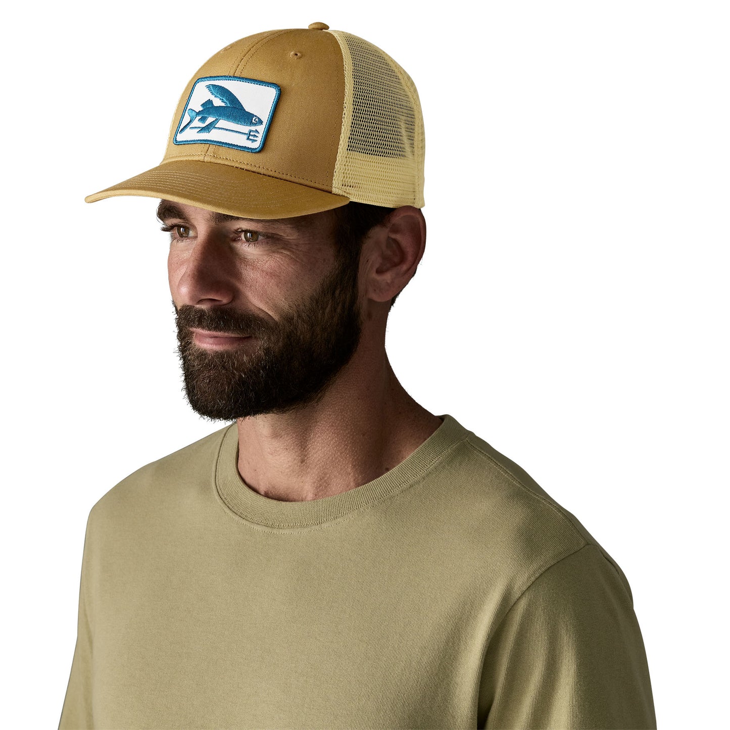 PATAGONIA  LOPRO TRUCKER CAP FLYING FISH BOBCAT BROWN