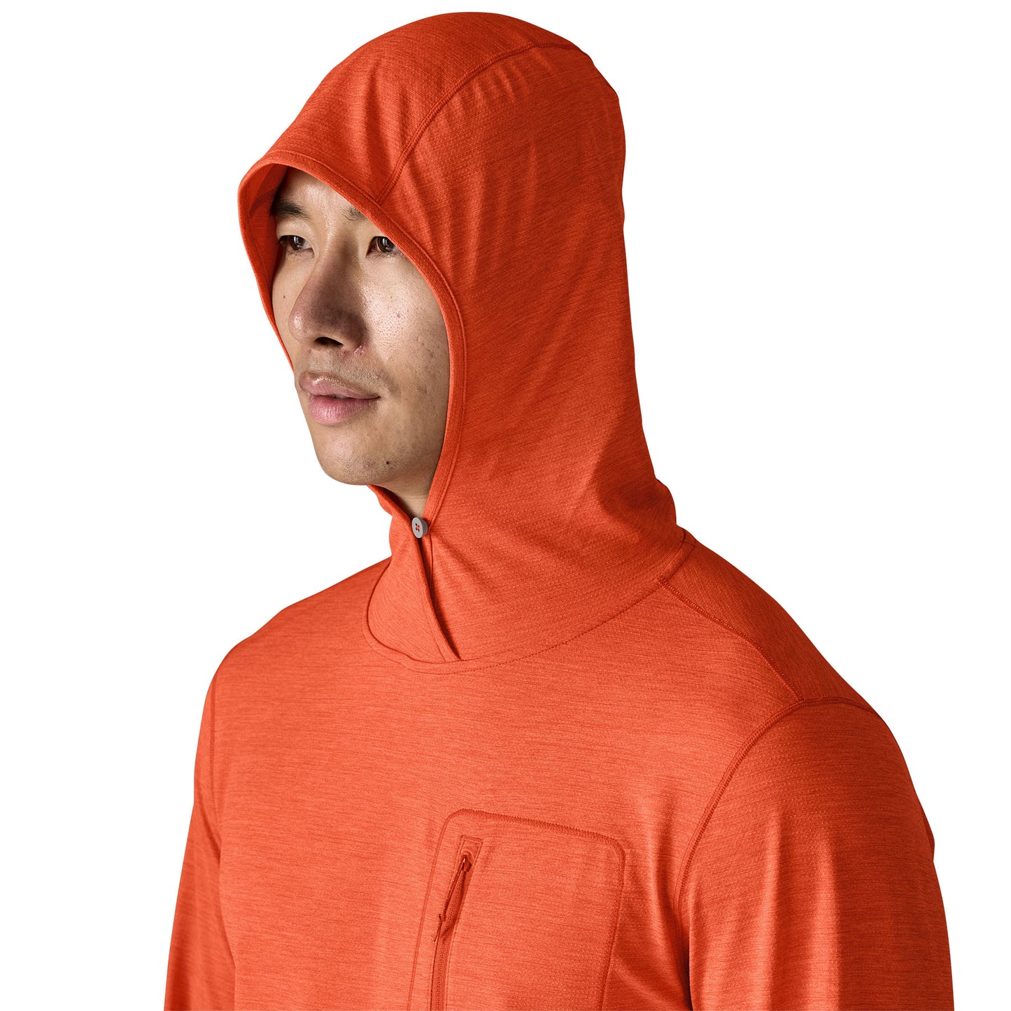 PATAGONIA MEN'S CAP COOL SUNHOODY COAL/ORANGE