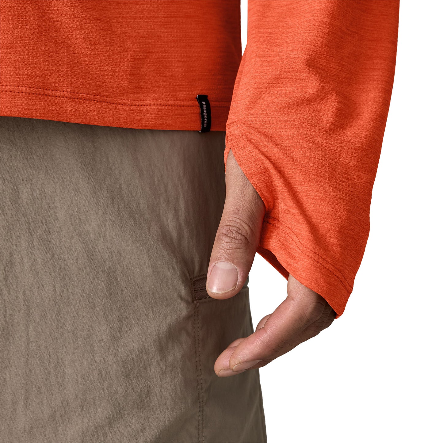 PATAGONIA MEN'S CAP COOL SUNHOODY COAL/ORANGE
