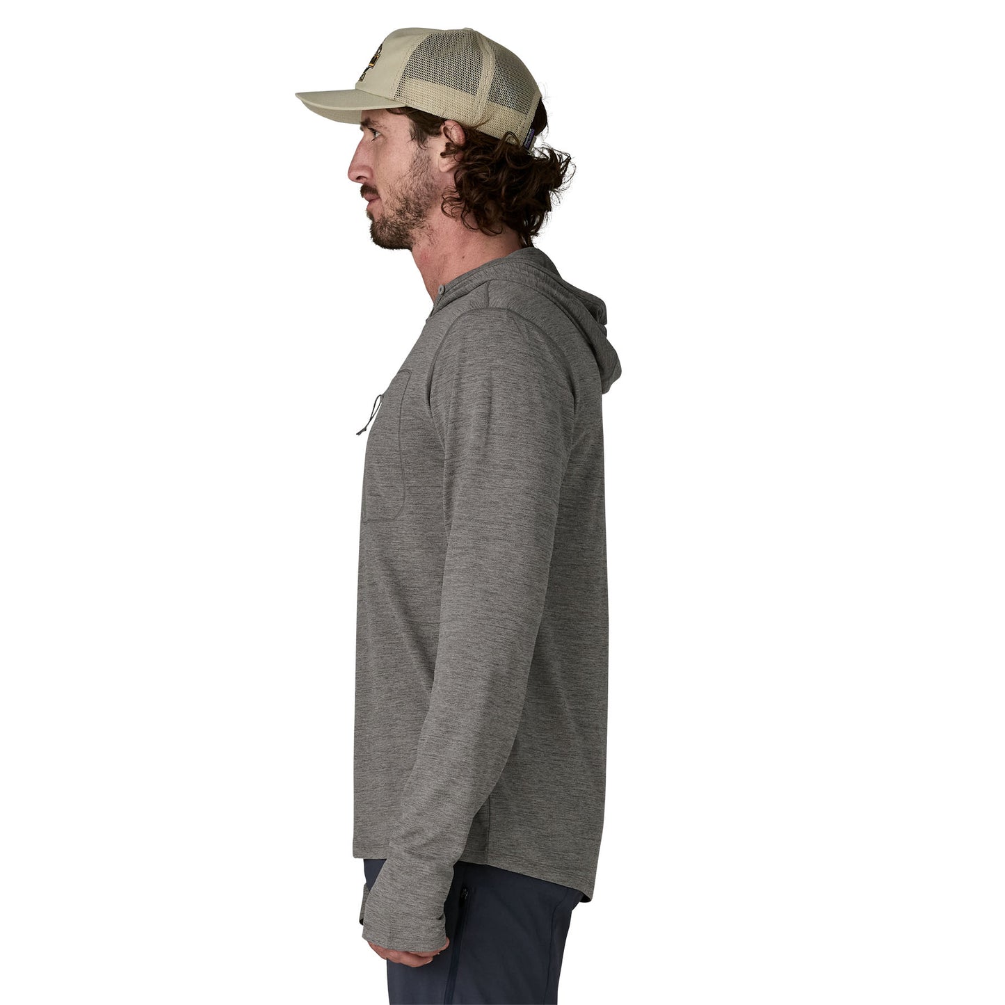 PATAGONIA MEN'S CAP COOL SUNHOODY FORGE GREY
