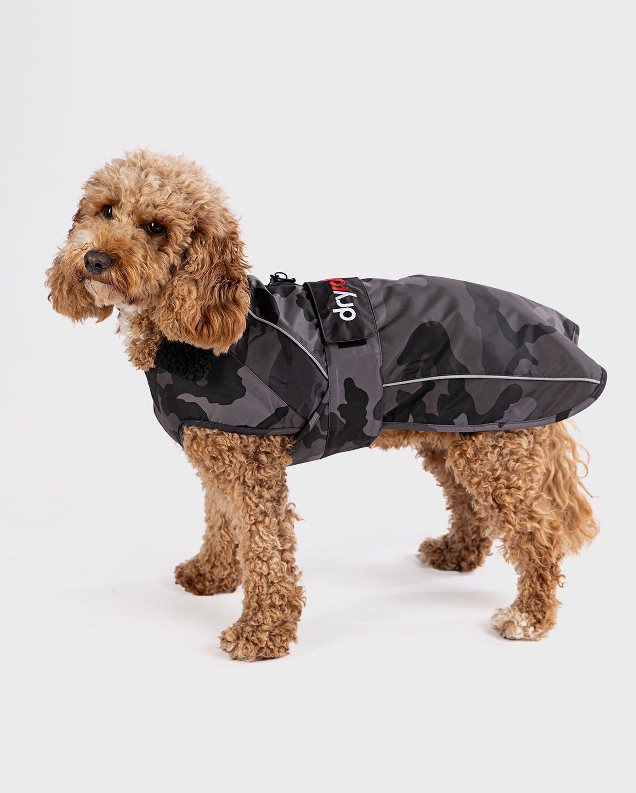 DRYROBE DOG COAT BLACKCAMO/BLACK