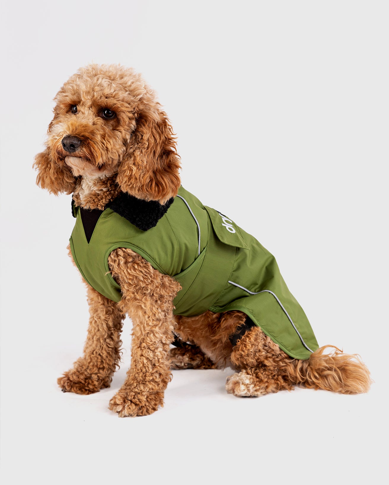 DRYROBE DOG COAT FORESTGREEN/BLACK