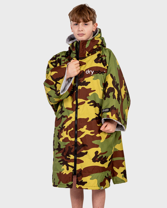 DRYROBE ADVANCED EASY-FIT GREENCAMO/GREY 5Y-9Y